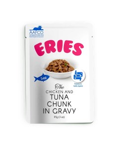 Влажный корм для кошек тунец с курицей в соусе 85 гр кусочки Pettric