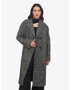 Длинное пальто без утеплителя с шерстью и с поясом на талии Zolla
