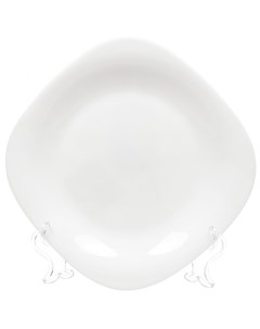 Тарелка десертная стеклокерамика 19 см квадратная Белый Квадро FFP 85 NFP 85T Daniks