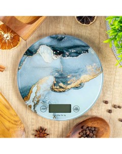 Весы кухонные электронные стекло Флюид точность 1 г до 5 кг LCD дисплей PT 812 Rion