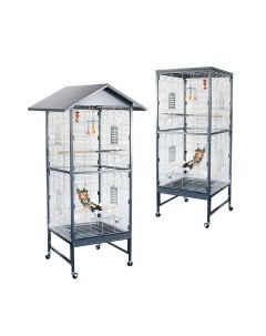 Клетка для малых птиц Villa Casa 60 Antik Platinum 60х60х170см Германия Montana cages