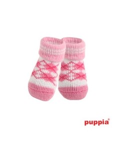 Носки для собак Argyle розовые с ромбами M Южная Корея Puppia