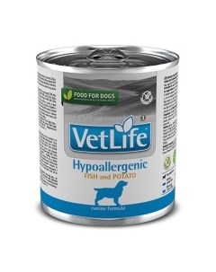 Vet Life Dog Hypoallergenic Корм влаж рыба с картофелем гипоаллергенный д собак 300г Farmina