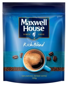 Кофе растворимый Rich Bland сублимированный 150 г Maxwell house