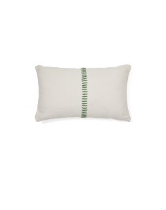 Ribellet Чехол для подушки белый с зеленой вышивкой 30x50 La forma (ex julia grup)