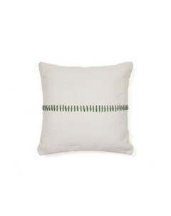 Ribellet Чехол для подушки белый с зеленой вышивкой 45x45 La forma (ex julia grup)