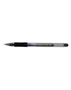 Ручка гелевая черный пластик колпачок HJR 500RN Crown