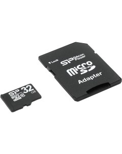 Карта памяти 32Gb microSDHC Class 10 адаптер Silicon power