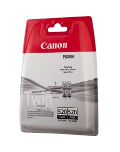 Картридж струйный PGI 520 BK TWIN 2932B012 черный оригинальный ресурс 350 страниц для PIXMA iP3600 i Canon