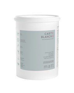 Краска моющаяся Matt база A белая 0 9 л Carte blanche