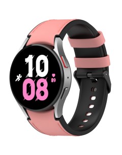 Кожаный ремешок для Galaxy Watch размер L черно розовый черная пряжка Samsung