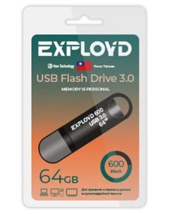 Флешка 600 64 ГБ черный EX 64GB 600 Black Exployd