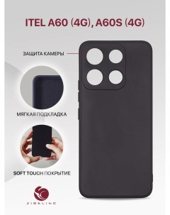 Чехол для Itel A60 4G Itel A60s 4G с мягкой подкладкой из микрофибры черный Zibelino