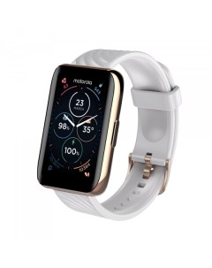 Смарт часы Moto Watch 40 розовое золото с белым ремешком Motorola