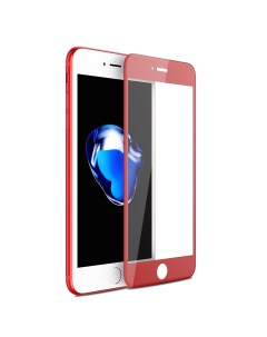 Защитное стекло на iPhone 7 Plus 8 Plus 3D красный X-case
