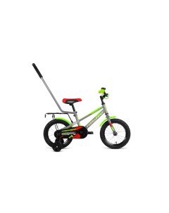 Велосипед Meteor 14 год 2021 цвет Серебристый Зеленый Forward