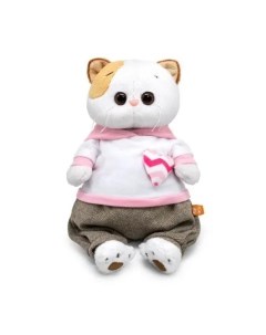 Мягкая игрушка Кошка Ли Ли в худи с сердечком и штанах 24 см Budi basa