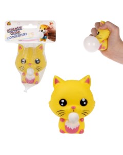 Игрушка антистресс Bubble Gum антистресс Животные 7 5х6х6 см кошка 1toy