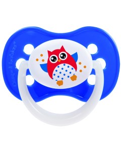 Пустышка Canpol Owl симметричная силикон 0 6 мес арт 22 568 цвет голубой Canpol babies
