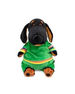 Мягкая игрушка Собака Ваксон в костюме для прогулок 25 см Budi basa
