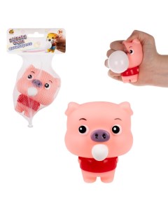 Игрушка антистресс Bubble Gum антистресс Животные 7 5х6х6 см свинья 1toy