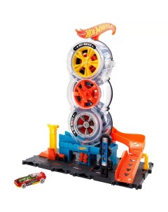 Игрушечный трек Mattel Сити Шиномонтажная мастерская HDP02 Hot wheels