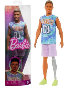 Кукла Кен серия Барби Fashionistas 212 в фиолетовых шортах и кроссовках Barbie