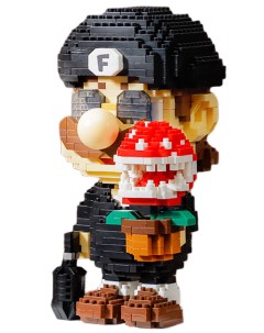 3D конструктор Марио в черном костюме Mario 920 деталей 15 см Starfriend