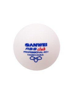 Мячи для настольного тенниса ABS Club Training 40 Plastic Polybag x100 40176 Whit Sanwei