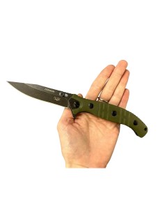 Складной нож Геккон сталь AUS 8 рукоять стеклотекстолит зеленый Нокс
