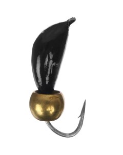 Мормышка безнасадочная Банан цвет чёрный d 4 мм вес 1 г шарик латунный 5 шт 5 шт Yaman