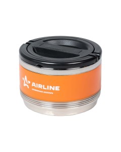 Термос ланч бокс для еды с ручкой нерж сталь 304 1 контейнер 0 7 л оранж черн Airline