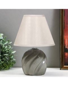 Лампа настольная керамика Кадди 1хE14 40Вт серый Nobrand
