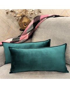 Подушка декоративная плитка30 30х60 цвет тёмно бирюзовый Plush pillow
