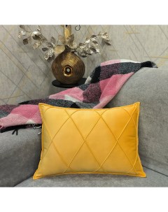 Подушка декоративная ромб35 35х50 цвет желтый Невелтекс
