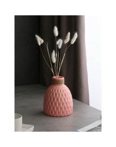 Ваза Пакрин настольная h 19 см цвет розовый керамика Иран Керамика ручной работы