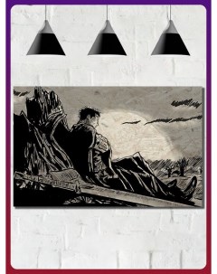 Картина интерьерная на рельефной доске ОСП аниме берсерк 18033 Бруталити