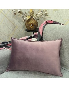 Декоративная подушка из бархата плитка40х40х60 цвет Розовая пудра Невелтекс