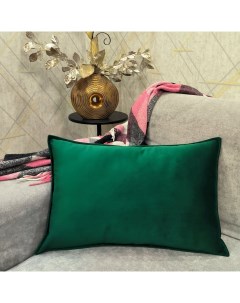 Декоративная подушка из бархата плитка40х40х60 цвет зеленый Невелтекс