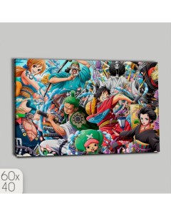 Картина интерьерная на холсте аниме Ван Пис One Piece 178 Г 60x40 Бруталити