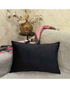 Декоративная подушка из бархата плитка40х40х60 цвет черный Невелтекс