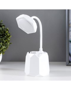 Лампа настольная Грани LED 1 режим 4 2Вт USB белый Nobrand