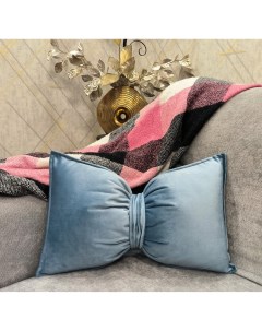 Подушка декоративная бантик цвет голубой Невелтекс