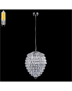 Подвесной светильник с лампочками CHARME SP6 CHROME TRANSPARENT Lamps Crystal lux