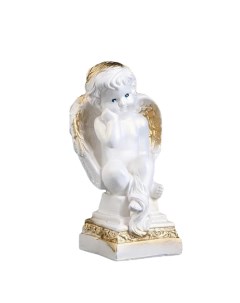 Фигура Ангел на Пьедестале белый 25х14х12см Pureprice