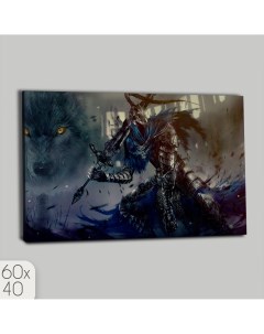 Картина интерьерная на холсте игра Dark Souls Арториас путник бездны 690 Бруталити