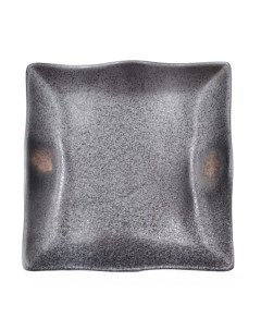 Тарелка квадратная MEIGUANG Yuugi Sun керамика черно серый размер 24х24х4 см Meiguang manufacturing