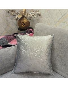 Декоративная подушка из бархата премиум45х45х45 цвет Серый Plush pillow
