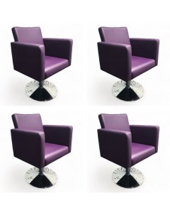 Парикмахерское кресло Сири фиолетовый диск 4 кресла Nobrand