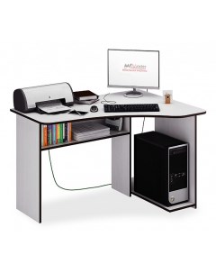 Компьютерный стол Триан 1 MAS_MST UST 01 R 16 PR BEL белый черный Mfmaster